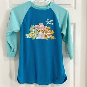 American Girl Doll Care Bears Girls Raglan Nightgown Pajamas Fleece Size S 7/8